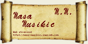 Maša Mušikić vizit kartica